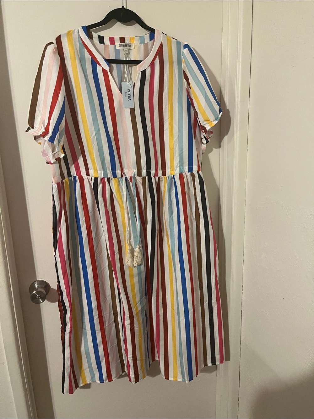 Multi-Color Stripe Woman’s Dress - Lightweight Summer Dress